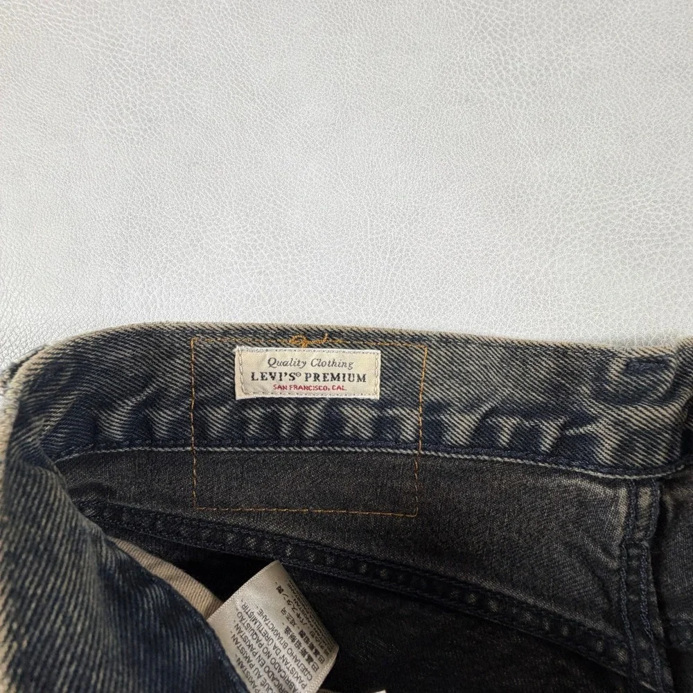 Levis Premium 578 Baggy Jeans Mens 29x32 Dirty Wash Black Loose Wide Leg